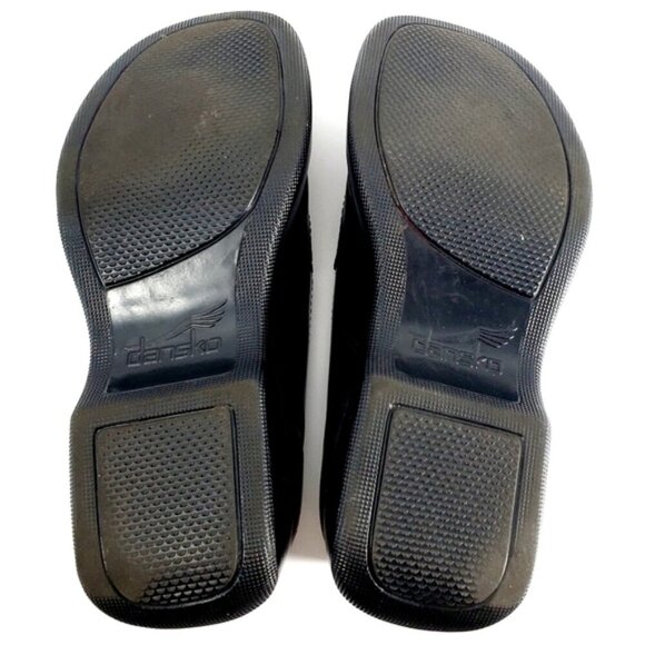 Dansko Women's US 8, EU 38 Black Embossed Floral Print Slip-on Clog/Mules - Picture 3 of 9